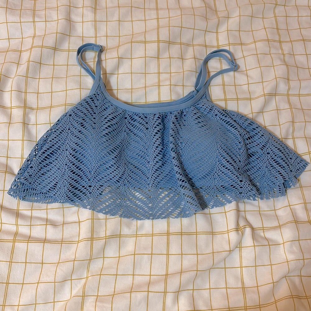 Pale blue swim bikini top from La Vie En Rose (size Small)